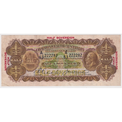1928 Ten Shilling Riddle/Heathershaw R7 good VF