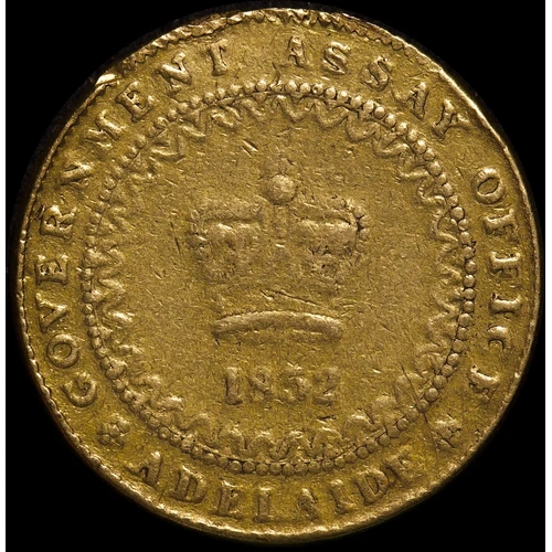 1852 Gold Type 1b Adelaide Pound Very Good