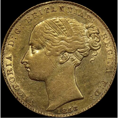 1856 Sydney Mint Type I Sovereign about EF