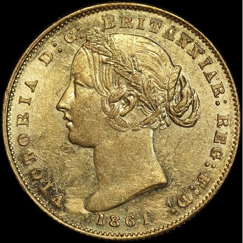 1861 Sydney Mint Type II Sovereign Extremely Fine