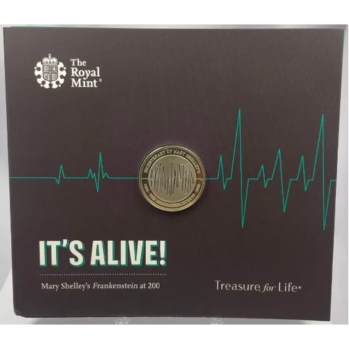United Kingdom 2018 2 Pounds Brilliant Uncirculated Coin Mary Shelley's Frankenstein