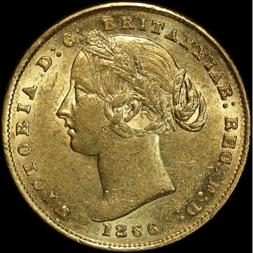 1866 Sydney Mint Type II Sovereign Extremely Fine