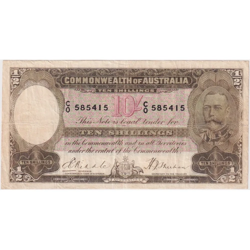 1933 Ten Shilling Riddle/Sheehan R9 Fine