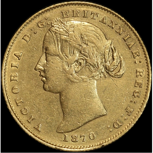 1870 Sydney Mint Type II Sovereign about VF