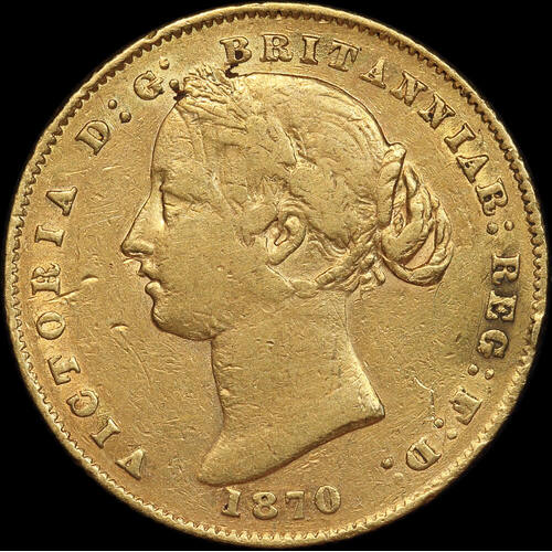 1870 Sydney Mint Type II Sovereign good Fine