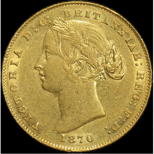 1870 Sydney Mint Type II Sovereign good VF