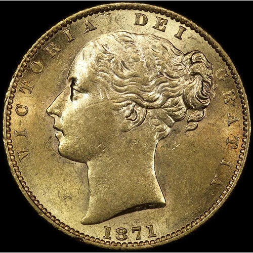1871 Sydney Shield Sovereign WW Raised good EF