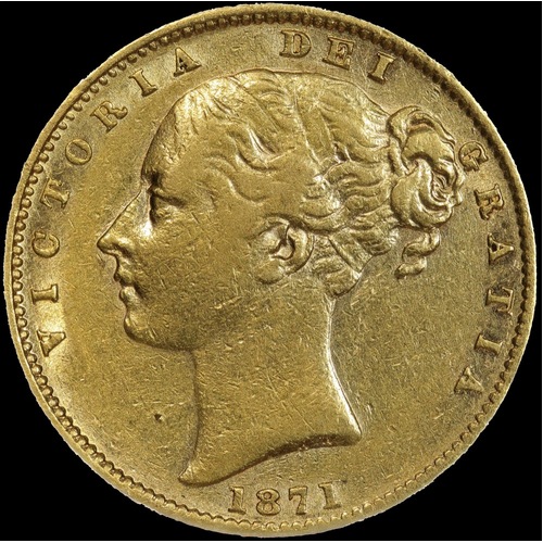 1871 Sydney Shield Sovereign good VF