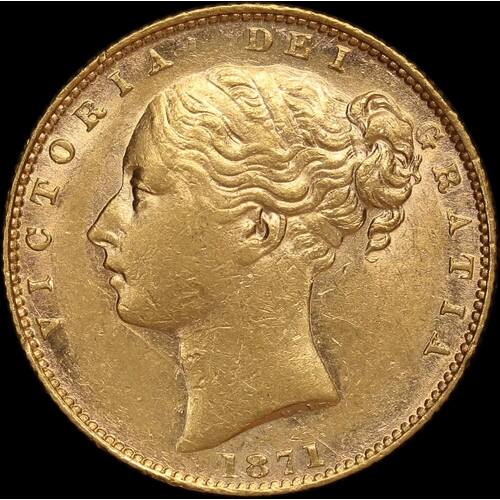 1871 Sydney Shield Sovereign Extremely Fine