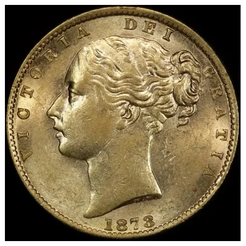 1873 Sydney Shield Sovereign good EF