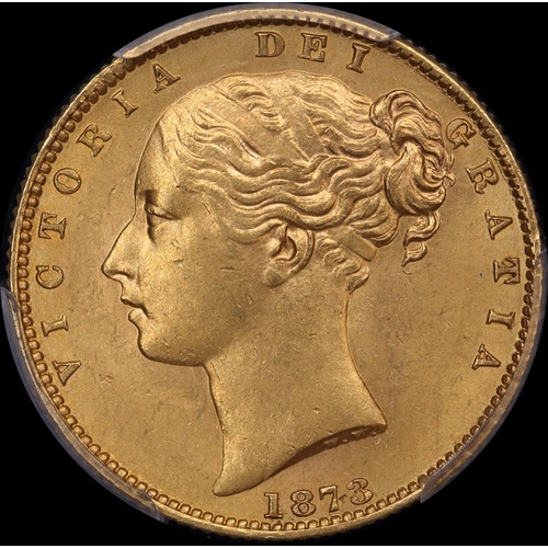 1873 Sydney Shield Sovereign Unc (PCGS MS62)