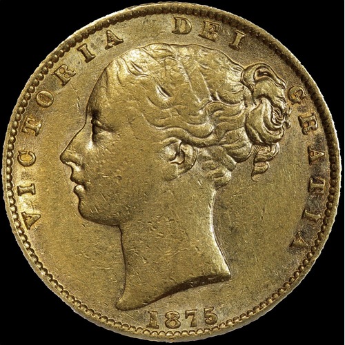 1875 Sydney Shield Sovereign Extremely Fine