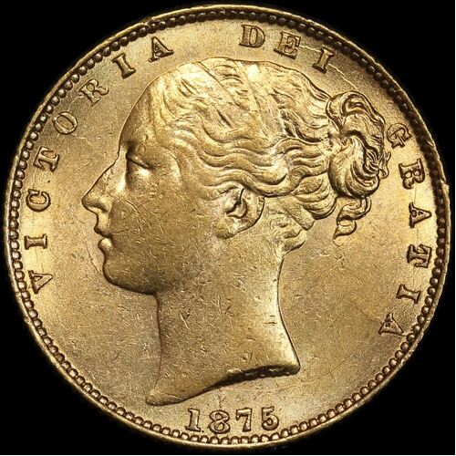 1875 Sydney Shield Sovereign good EF