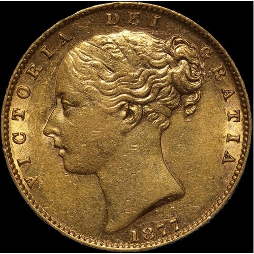 1877 Sydney Shield Sovereign Extremely Fine
