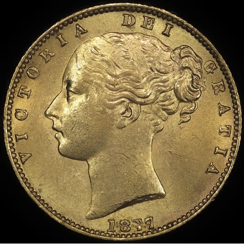 1877 Sydney Shield Sovereign good VF