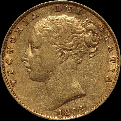 1878 Sydney Shield Sovereign about VF