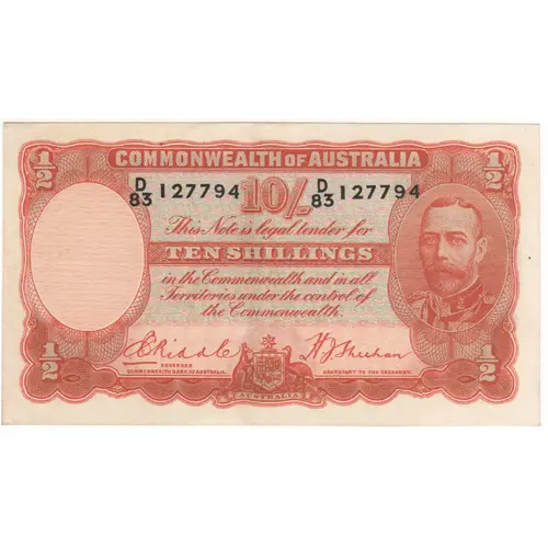 1936 Ten Shilling Riddle/Sheehan R11 EF