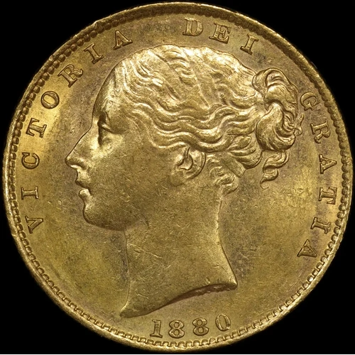 1880 Sydney Shield Sovereign Extremely Fine