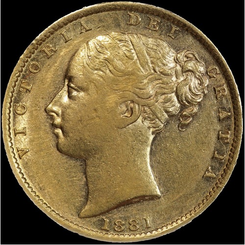 1881 Sydney Shield Sovereign Extremely Fine