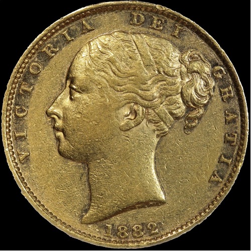 1882 Sydney Shield Sovereign Extremely Fine