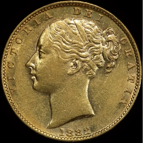 1882 Melbourne Shield Sovereign good VF