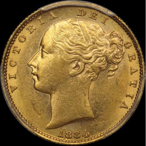 1884 Sydney Shield Sovereign PCGS AU58
