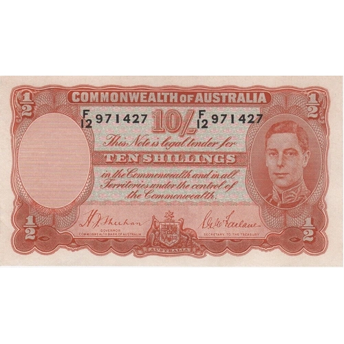 1939 Ten Shilling Sheehan/McFarlane R12 Uncirculated