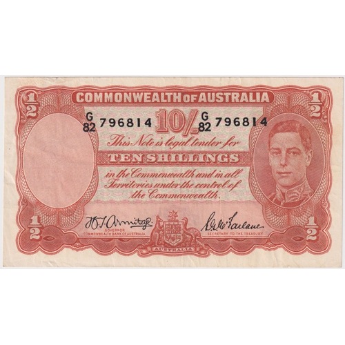 1942 Ten Shilling Armitage/McFarlane R13 about EF