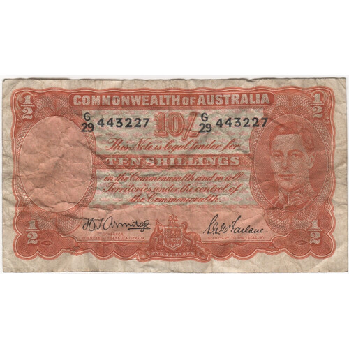 1942 Ten Shilling Armitage/McFarlane R13 Fine