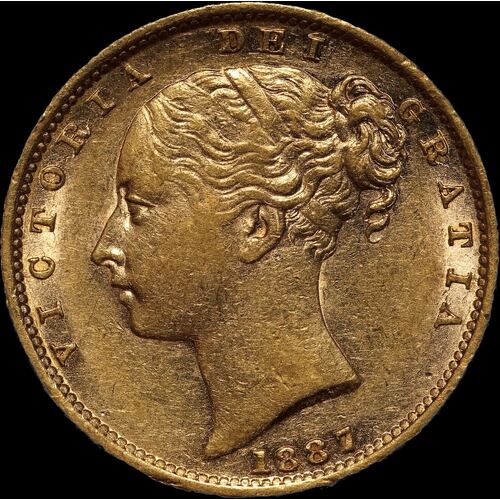 1887 Sydney Shield Sovereign Extremely Fine
