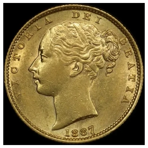 1887 Sydney Shield Sovereign good EF