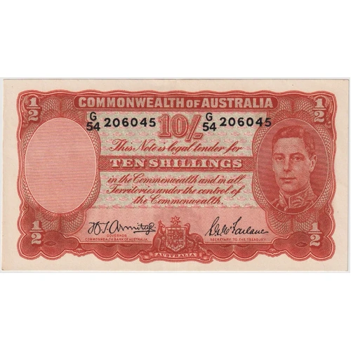 1942 Ten Shilling Armitage/McFarlane R13 Uncirculated