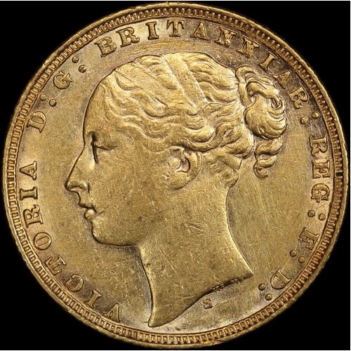 1871 Sydney Young Head Sovereign Very Fine