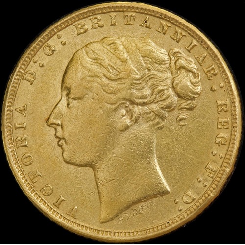 1872 Melbourne Young Head Sovereign good VF