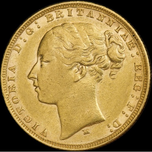 1873 Melbourne Young Head Sovereign Extremely Fine