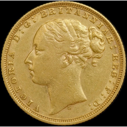 1876 Sydney Young Head Sovereign good VF