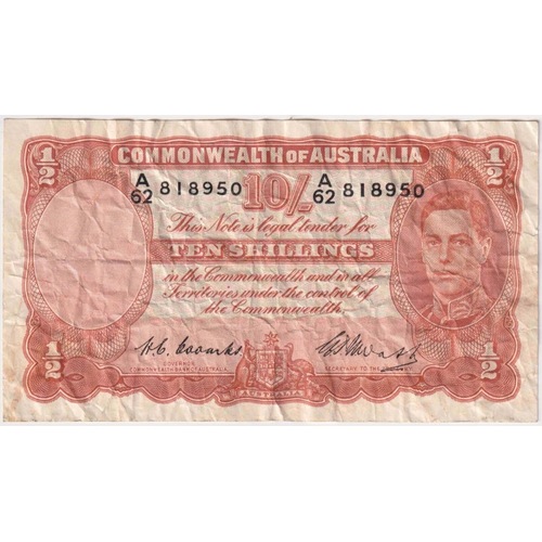 1949 Ten Shilling Coombs/Watt R14 about VF