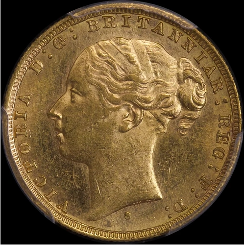 1879 Sydney Young Head Sovereign PCGS MS63
