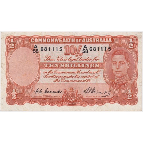1949 Ten Shilling Coombs/Watt R14 Very Fine