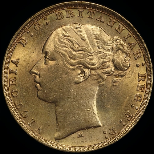 1879 Melbourne Young Head Sovereign good EF