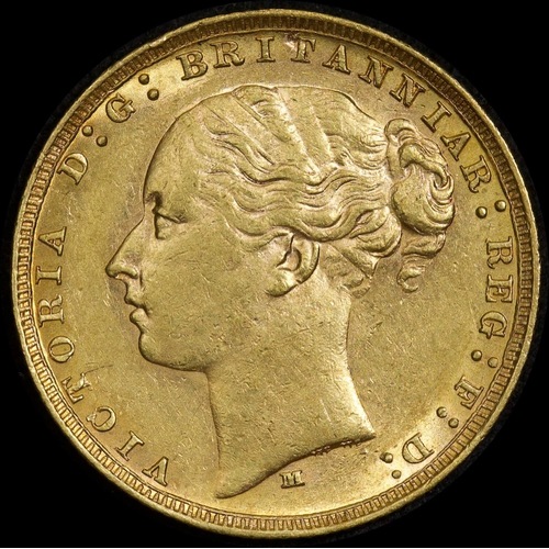 1879 Melbourne Young Head Sovereign Extremely Fine