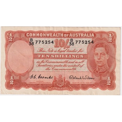 1952 Ten Shilling Coombs/Wilson R15 about EF