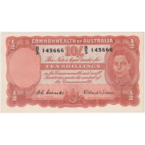 1952 Ten Shilling Coombs/Wilson R15 about Unc