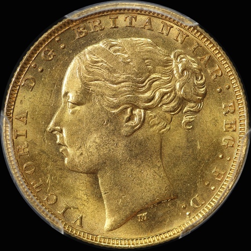 1881 Melbourne Young Head Sovereign Choice Unc (MS63)