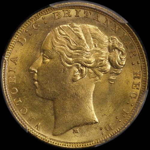 1881 Melbourne Young Head Sovereign Choice Unc (MS63)
