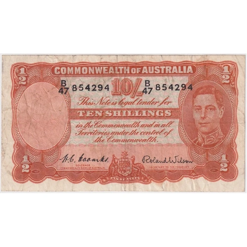 1952 Ten Shilling Coombs/Wilson R15 Fine