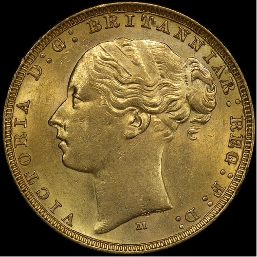 1881 Melbourne Young Head Sovereign good EF