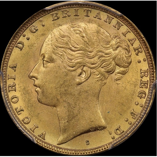1882 Sydney Young Head Sovereign Unc (PCGS MS62)