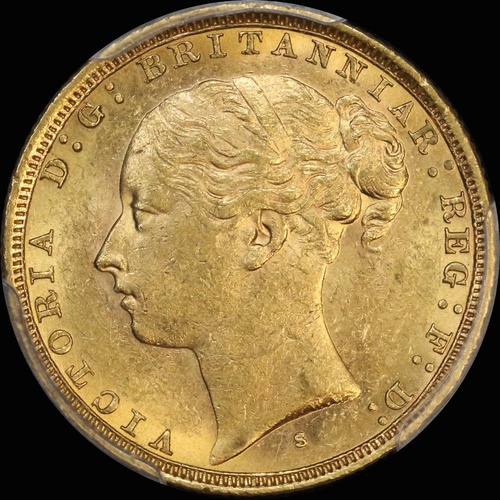1883 Sydney Young Head Sovereign Unc (PCGS MS62)