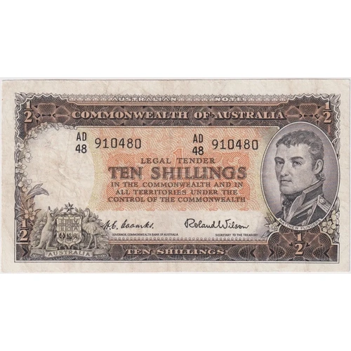 1954 Ten Shilling Coombs/Wilson R16 Fine